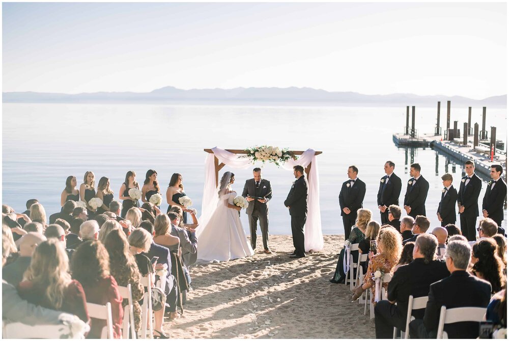Hyatt Lake Tahoe Beach Wedding